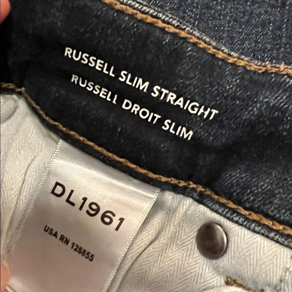 Russell Slim Straight Blue Jeans‎ Thunderbird (Dark Indigo) 34x32 Denim